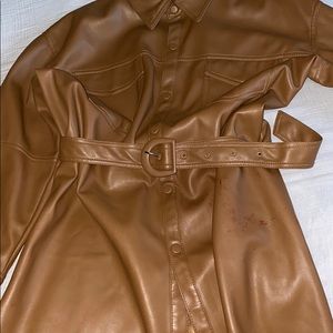Leather Zara dress shirt